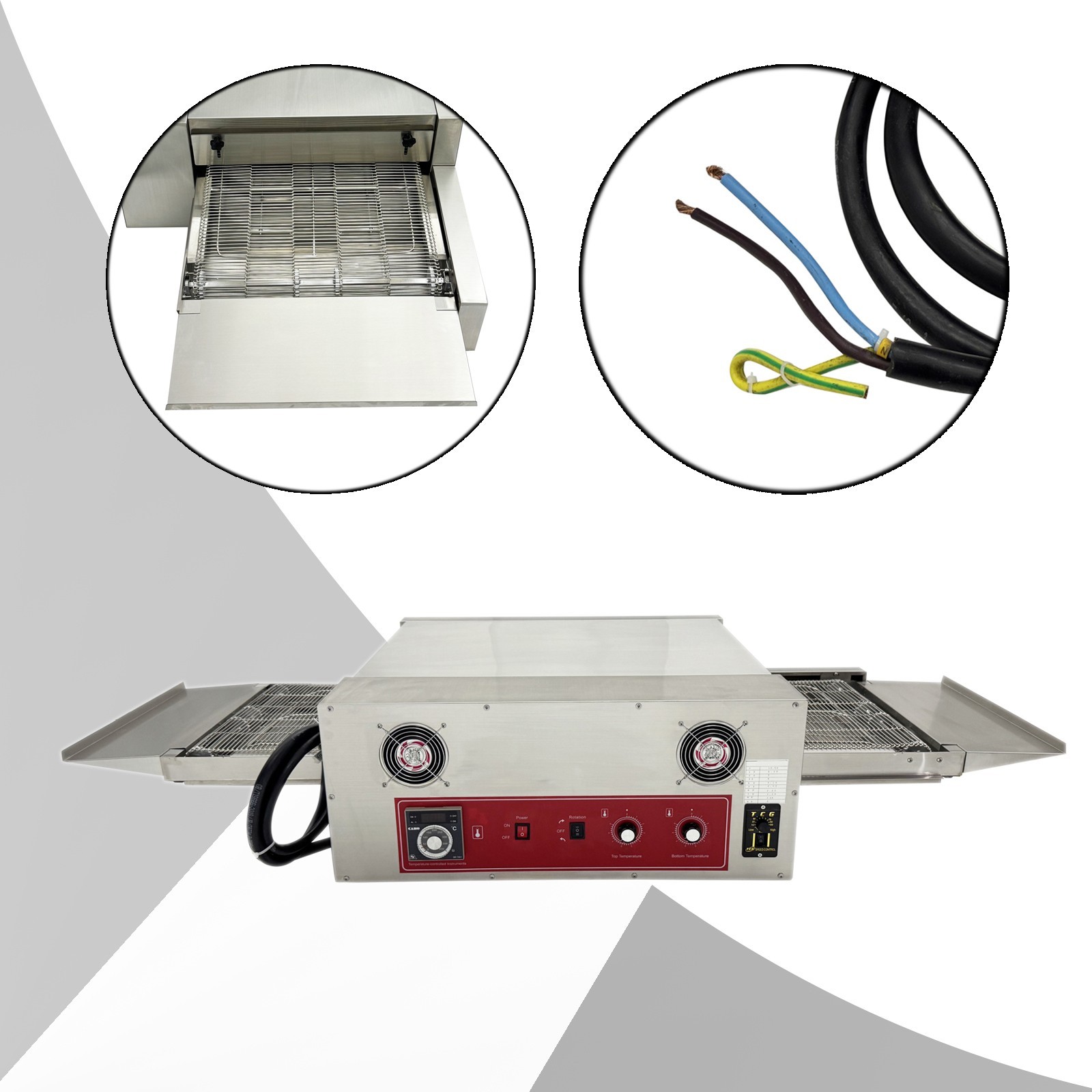 220V 13.7HP Commercial Baking Electric Countertop Conveyor 18” Pizza Oven