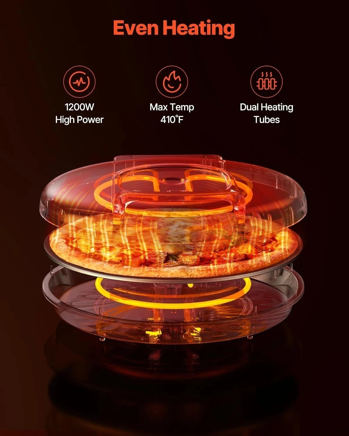 Bake and Grill with 1200W Electric Pizza Maker – Versatile and Easy to Use