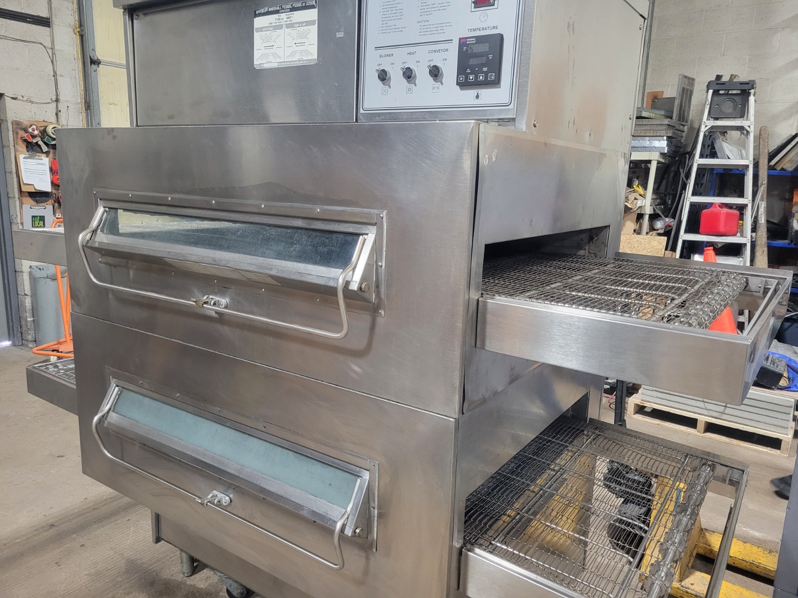 MIDDLEBY MARSHALL PS360-S DOUBLE DECK CONVEYOR PIZZA OVEN 32″ BELTS NAT GAS