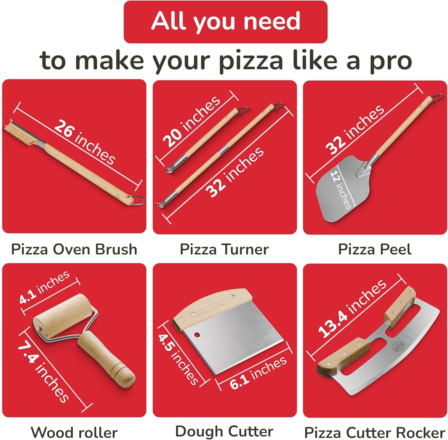 Comprehensive Pizza Oven Accessory Set – Safe & Efficient Tools for Home Use