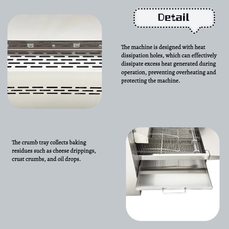 220V Commercial Conveyor Pizza Oven Electric Baking Oven Max Pizza 15 Inch 9kW