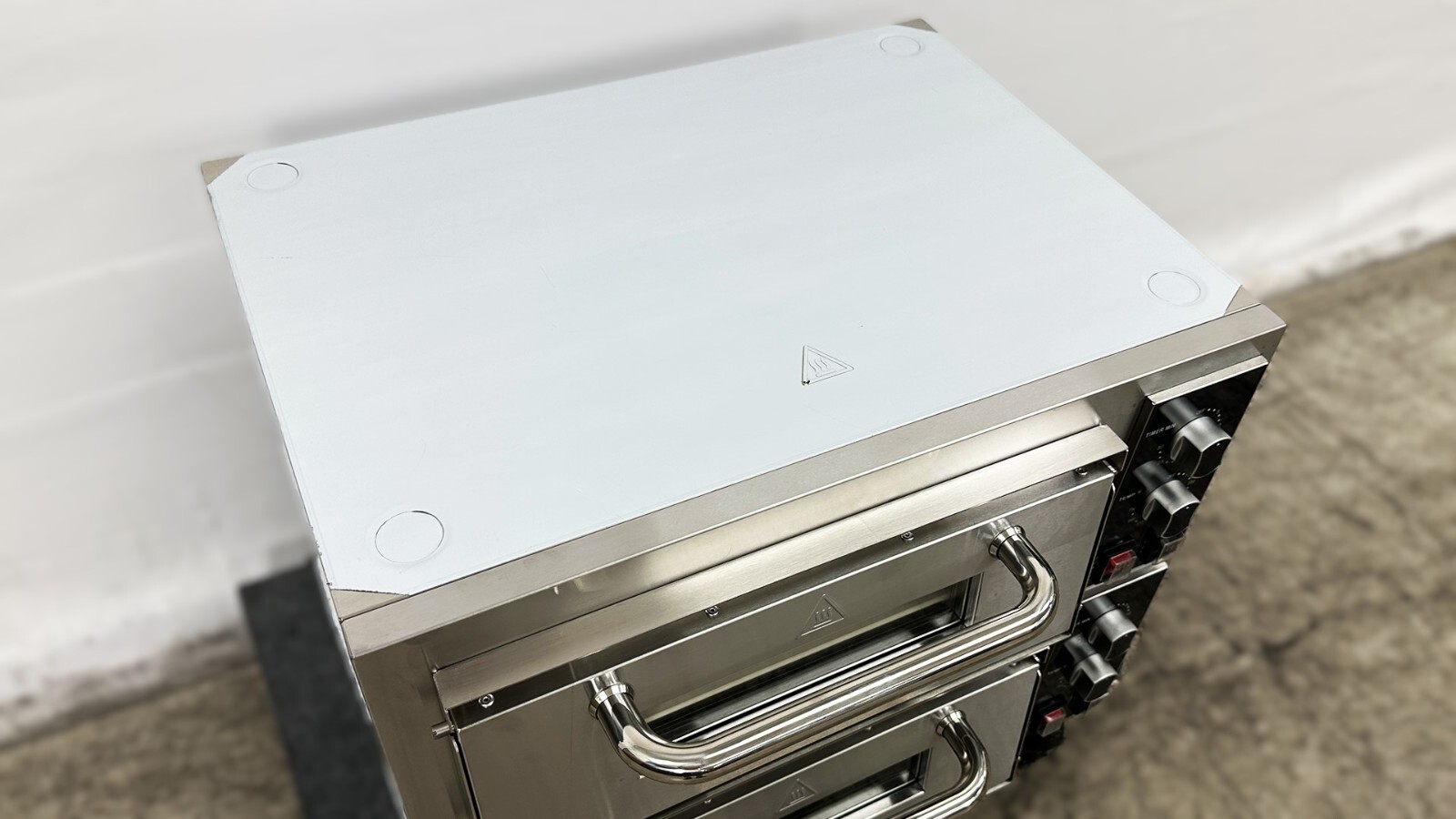 NSF Double Deck Countertop Pizza Oven Two Chambers