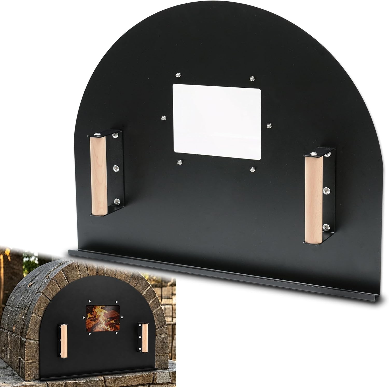 25″ x 20″ Heavy Duty Pizza Oven Door with Viewing Window