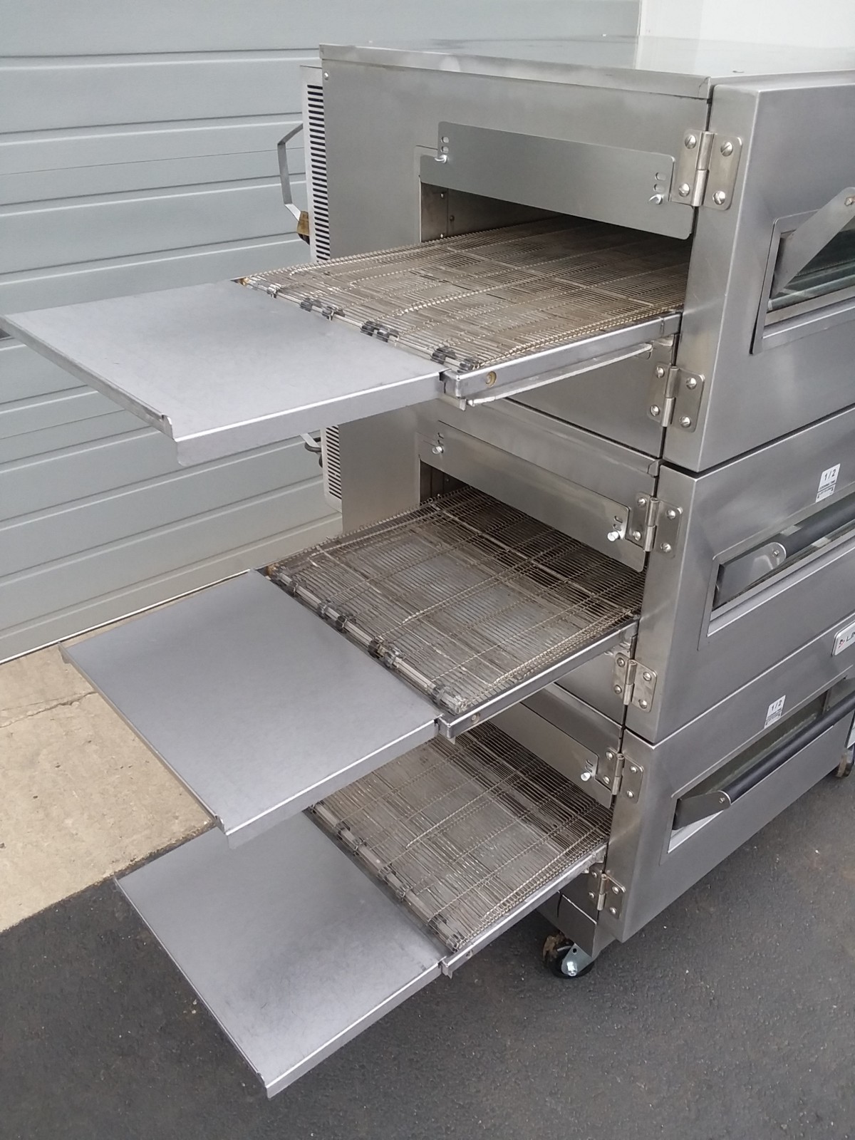 Lincoln Impinger Triple 1116 Double Stack Gas Fired Conveyor Pizza Ovens