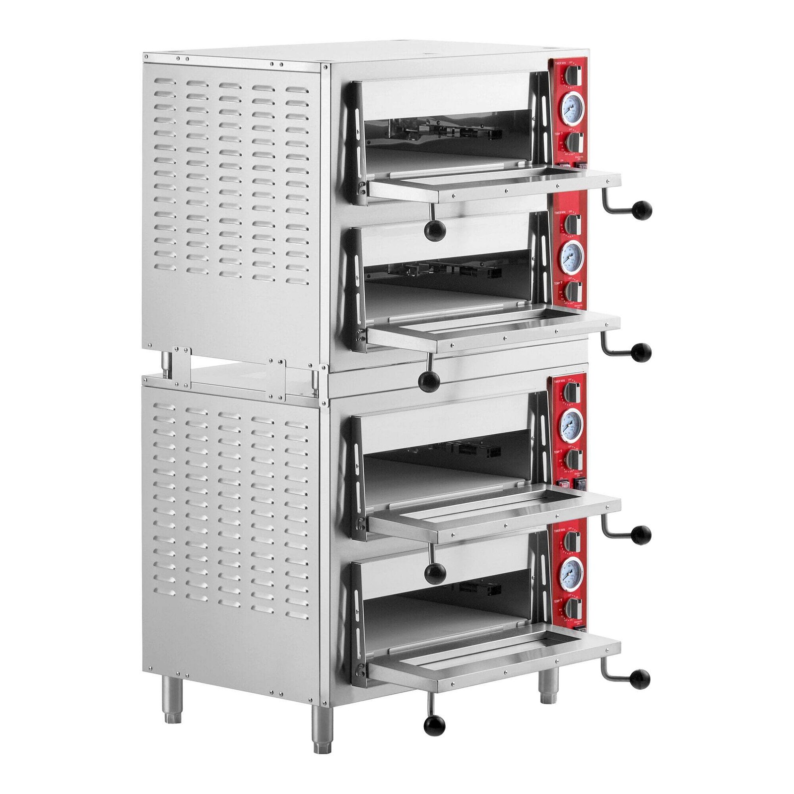 Quadruple Deck Pizza/Bakery Oven with Four Independent Chambers; (2) 3200W, 240V