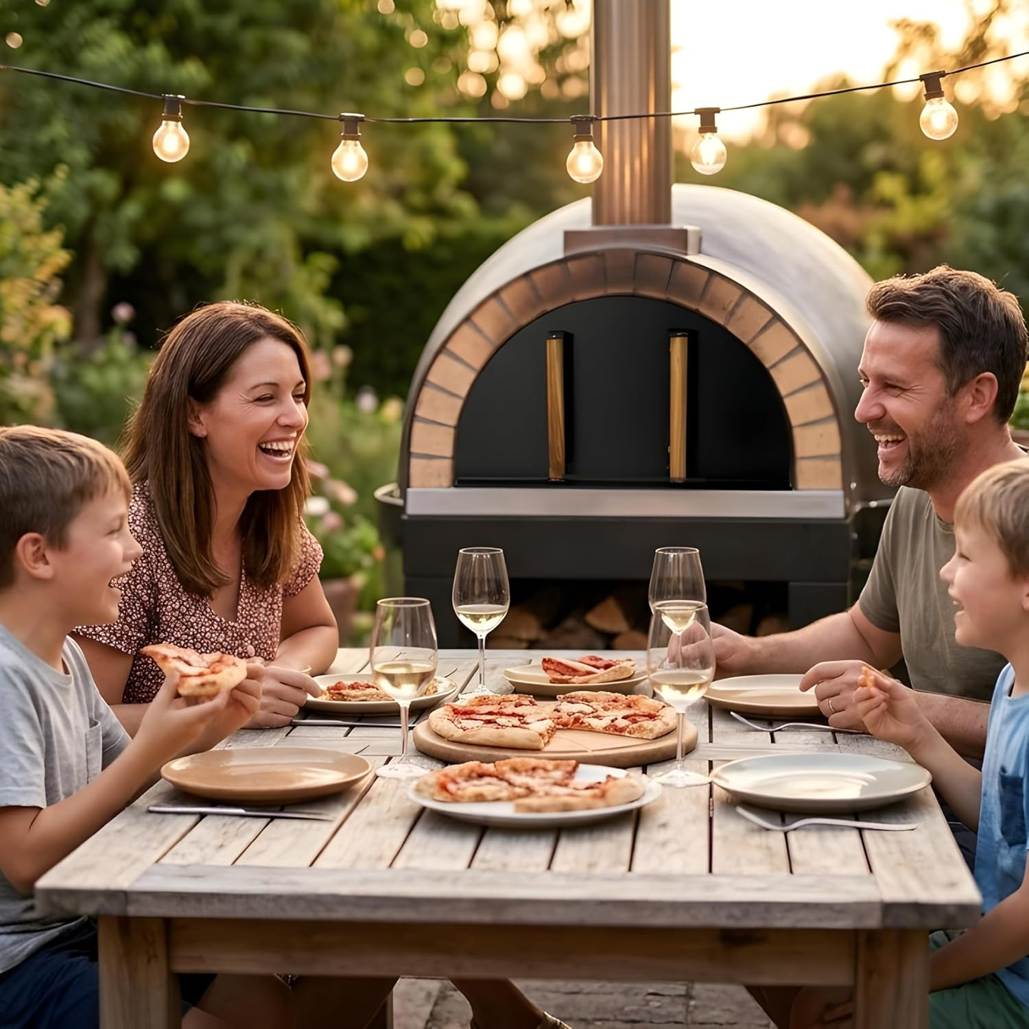 Pizza Oven Door – 20″L X 11″H Stainless Steel Heavy-Duty Door with Wooden Handle