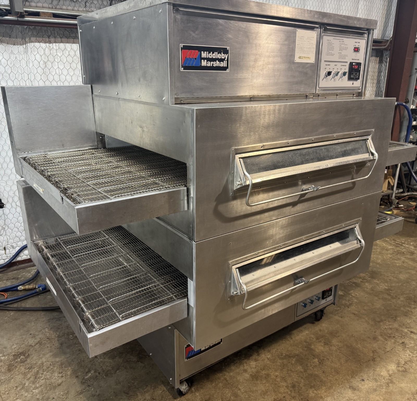 Middleby Marshall PS360 Doublestack Wide Body Gas Pizza Conveyor Oven