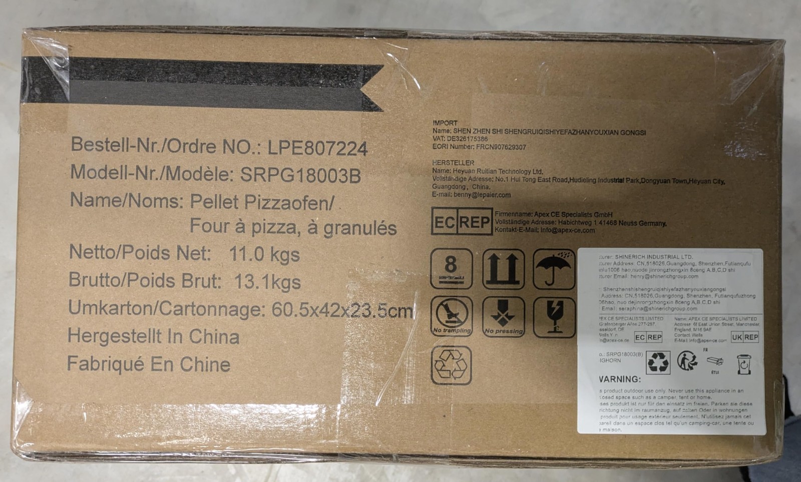 BIG HORN OUTDOORS 12″ Black Stainless Steel Pizza Ovens Wood Pellet Pizza Maker