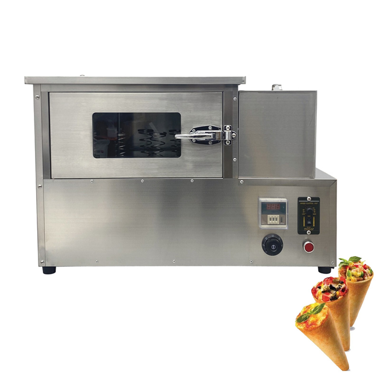 110V Rotational Pizza Oven for Pizza Cone Forming Machine Commercial Pizza Oven