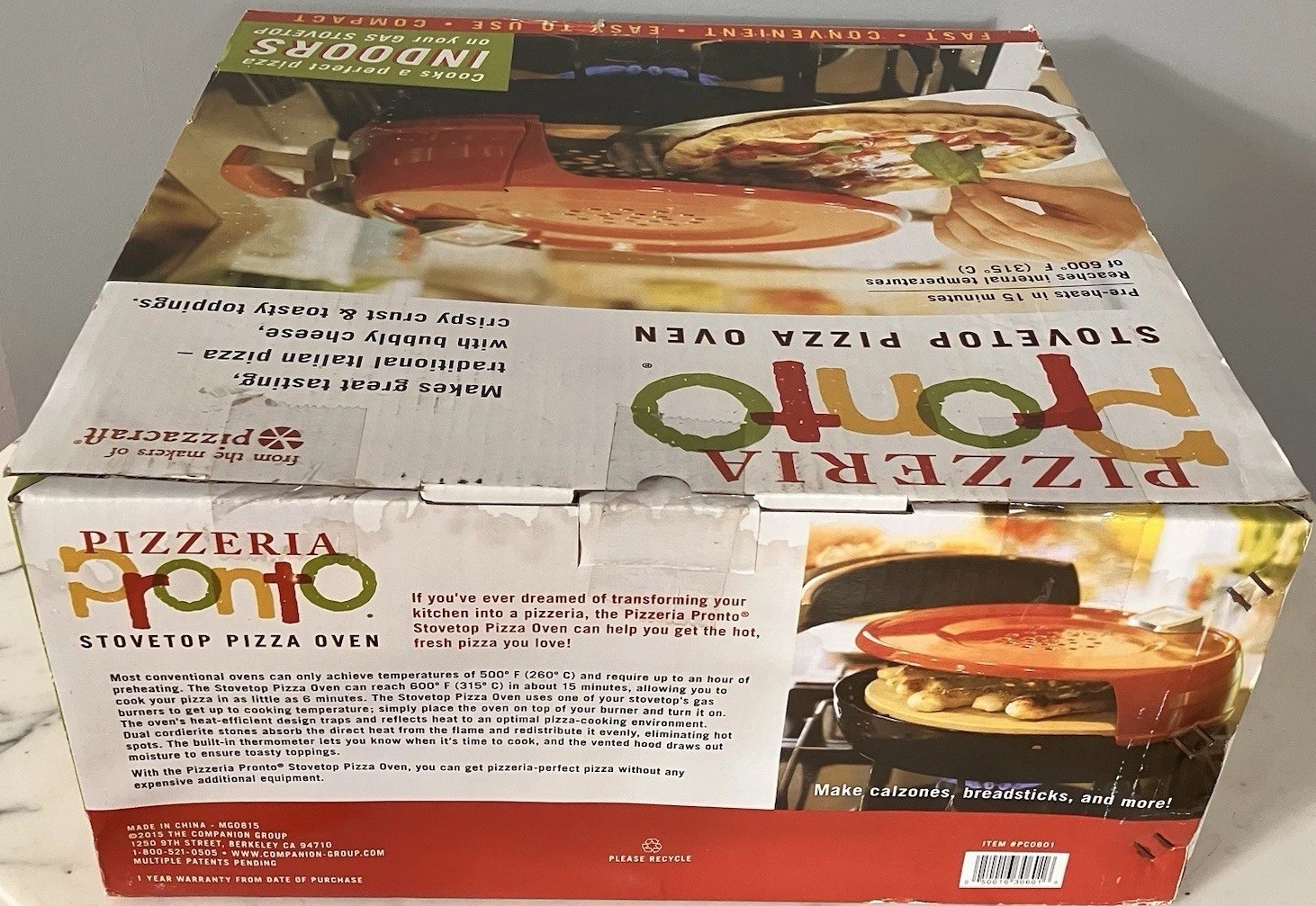 Pizzeria Pronto Stovetop Pizza Oven by Pizzacraft – Indoor Gas Range Pizza Maker