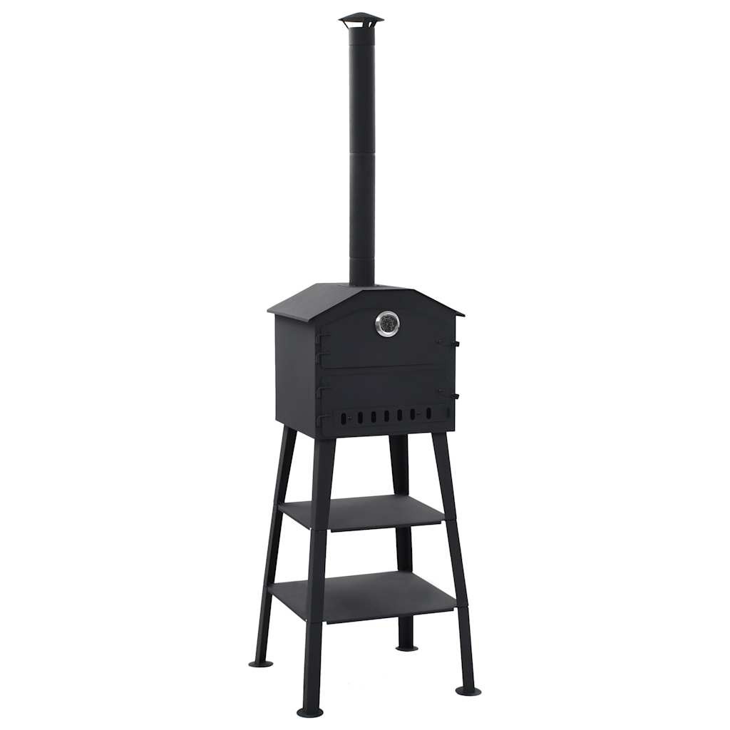 Pizza Oven Pizza Maker Stove with 2 Fireclay Stones Charcoal Fired vidaXL