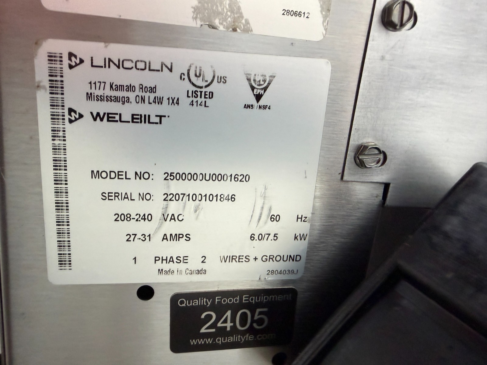 2022 Lincoln 2500, Electric, Conveyor oven w/Extended Conveyor Refurb w/WARRANTY