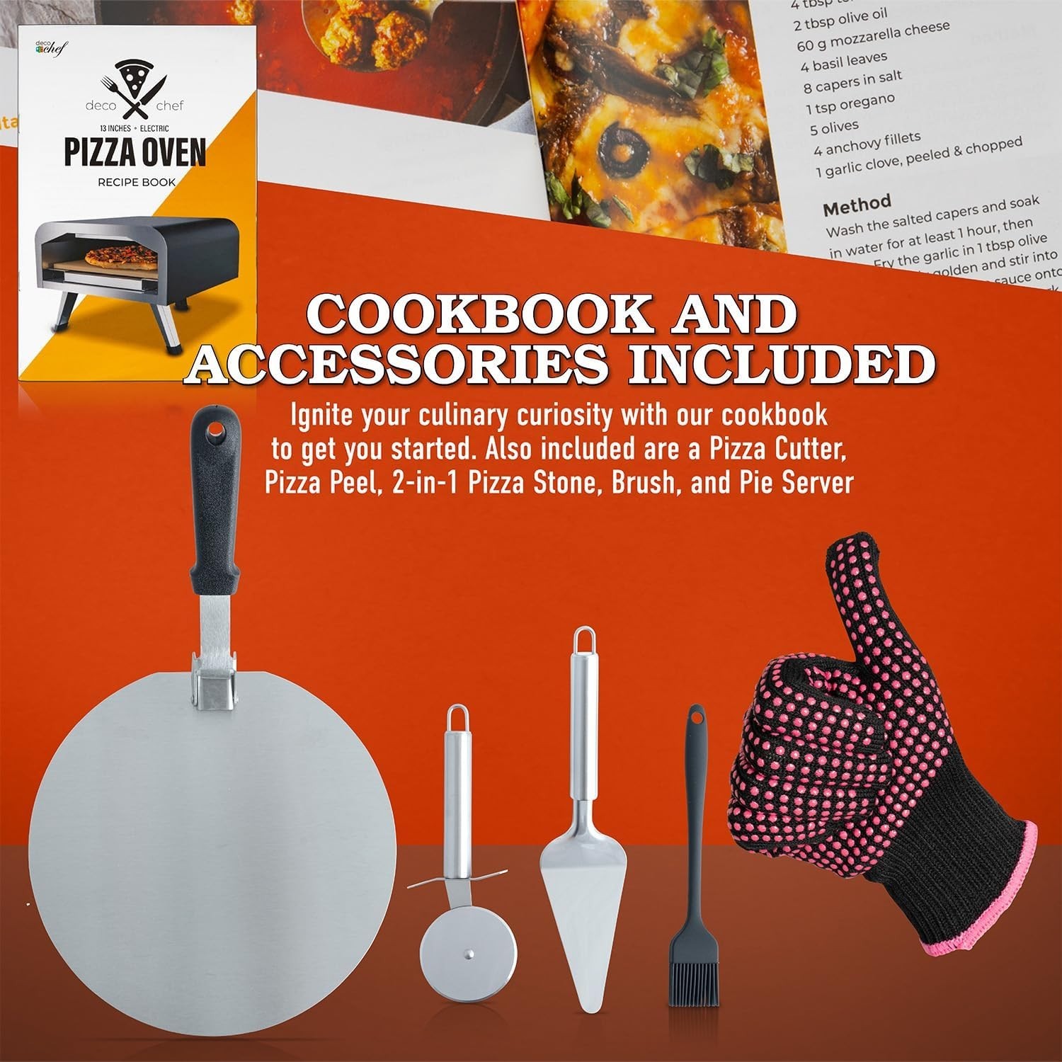 Versatile 2-in-1 Electric Pizza Oven & Grill – Complete with Accessories