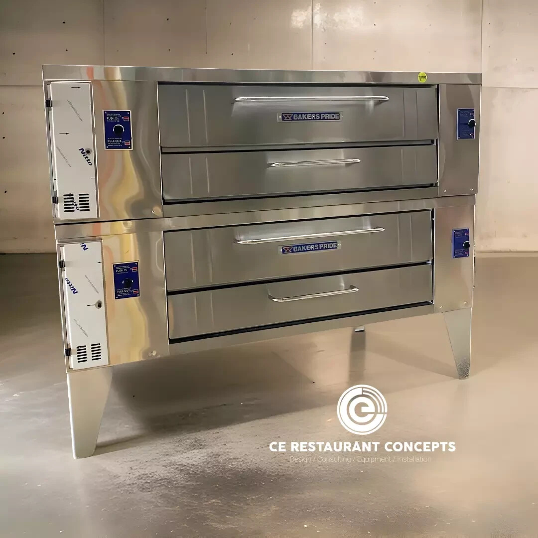 Bakers Pride Y-602 Double Deck Gas Pizza Oven- Refurbished