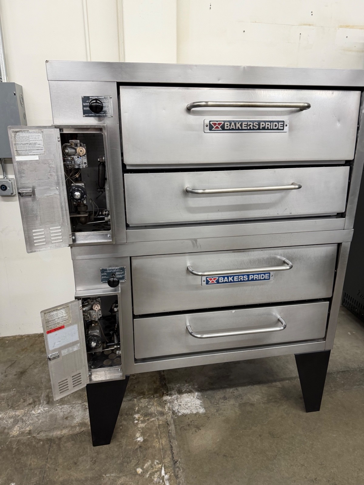 bakers pride 152 natural gas double deck pizza ovens – FREE SHIPPING!