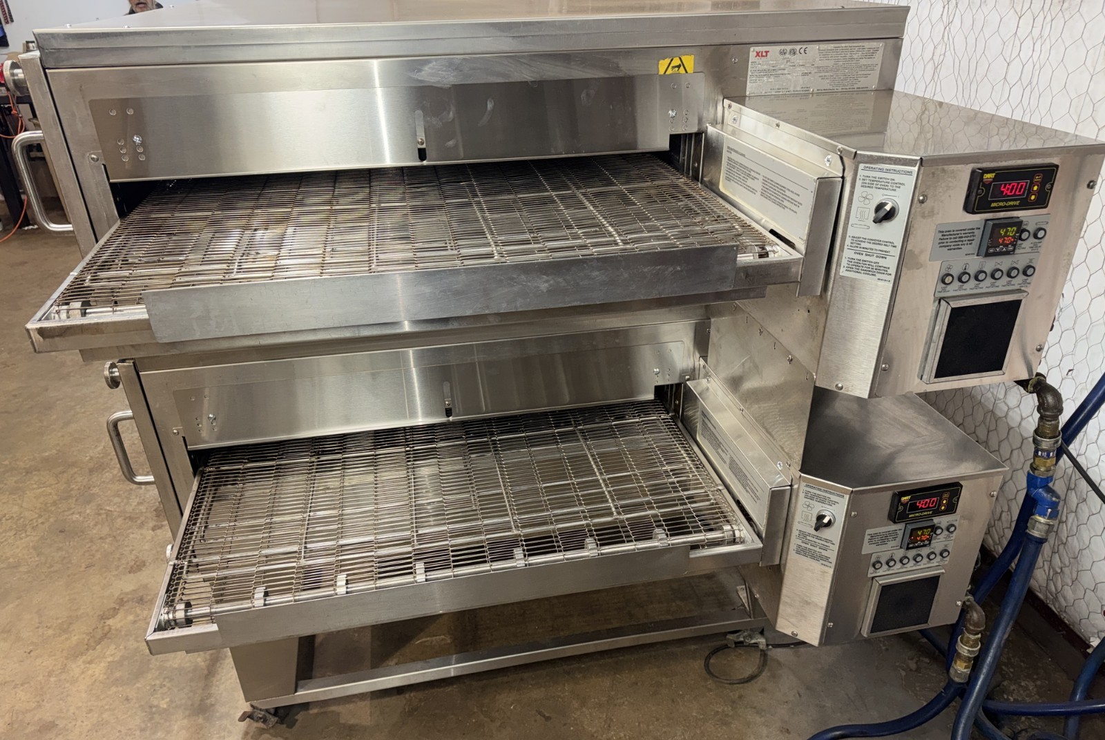 XLT 3870 Nat Gas Double Stack Pizza Conveyor Ovens** Video Demo**