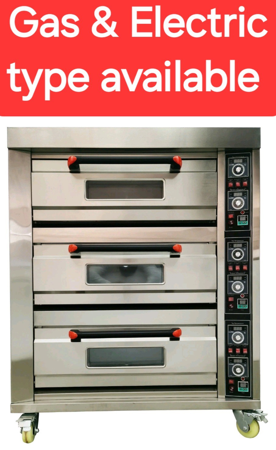 Commercial 3 Tier 6 Pan Electric Pizza Oven Baking
