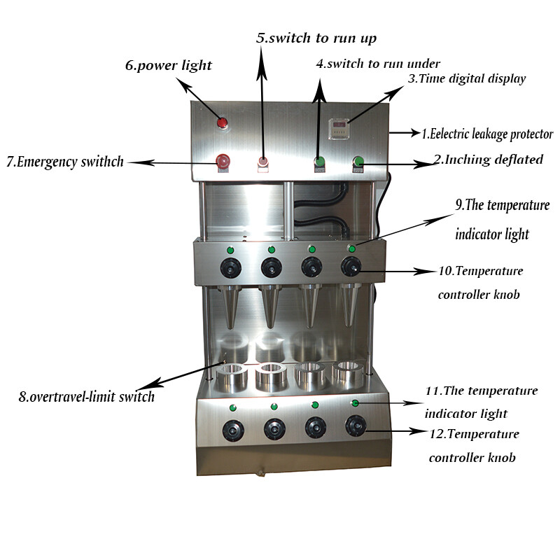 Conical Pizza Forming Machine Rotational Pizza/Ice Cream Cone Moulding Machine