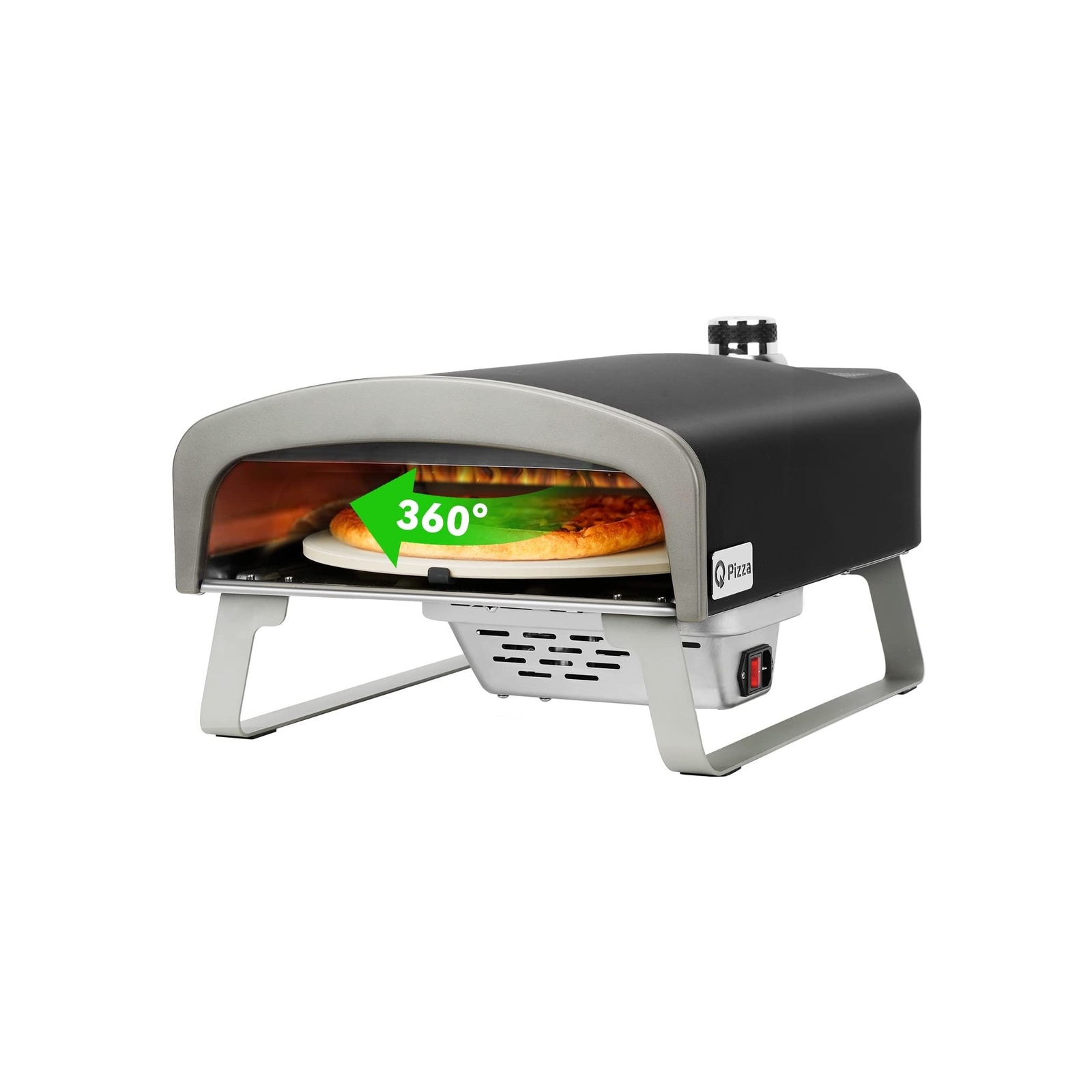Q Pizza Gas Pizza Oven Portable Propane Pizza Oven with Automatic Rotating St…