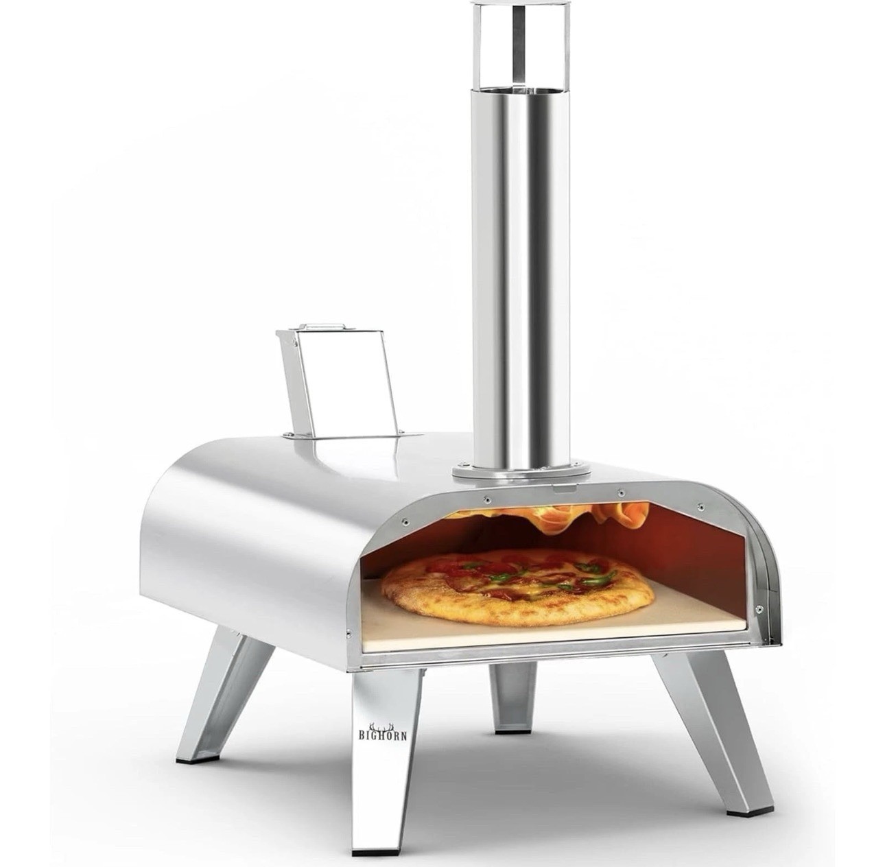 BIG HORN OUTDOORS Pizza Oven Wood Pellet 12” Pizza Oven Cooking Pizza Maker