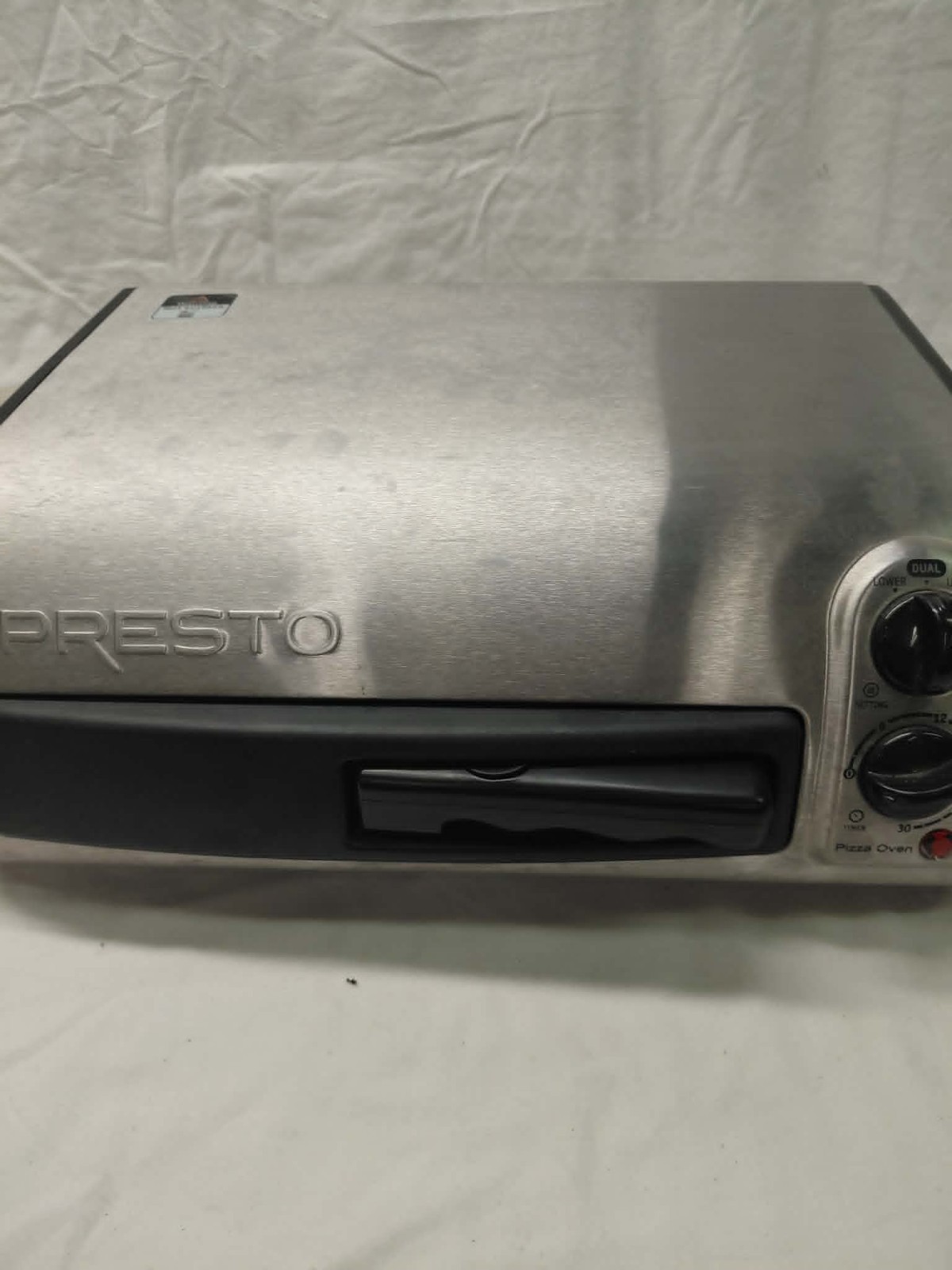 Preowned Presto Stainless Steel Pizza Oven Duel Element Table Top Model TESTED