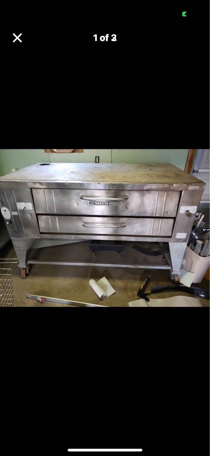Bakers Pride 2-Deck Commercial Pizza Deck Oven Floor Model, Double Deck