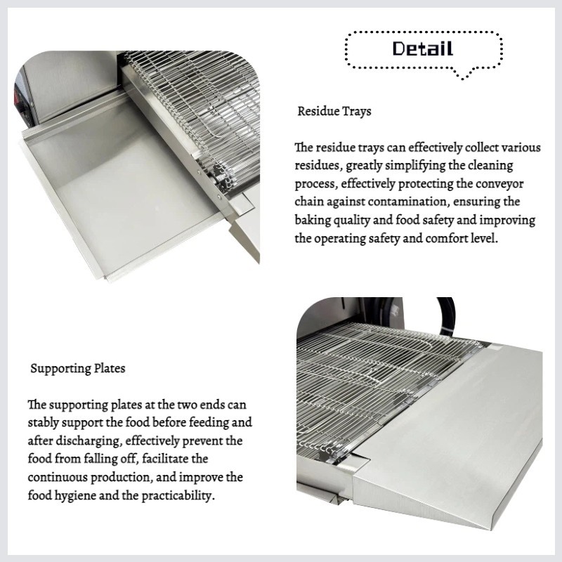 220V Countertop Conveyor Pizza Oven Commercial Baking Electric Oven 18” Belt