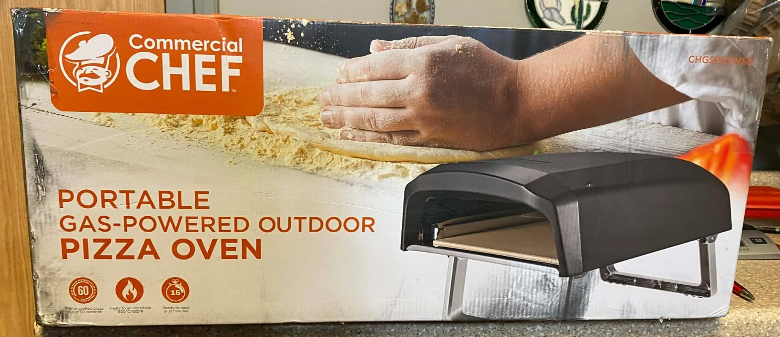 Commercial Chef Outdoor Gas Pizza Oven – Portable Propane Pizza Maker