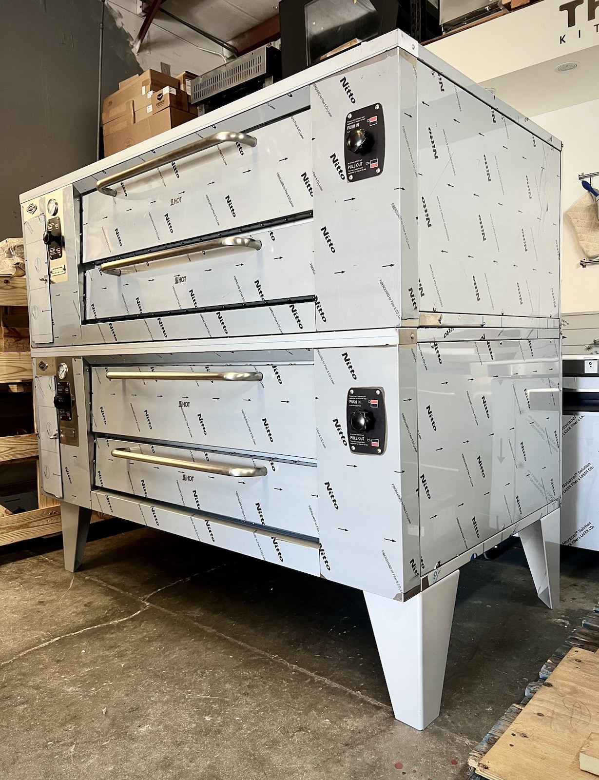 Empero Kosova Bakers Perfect Double Deck Natural Gas Pizza Ovens Brand New