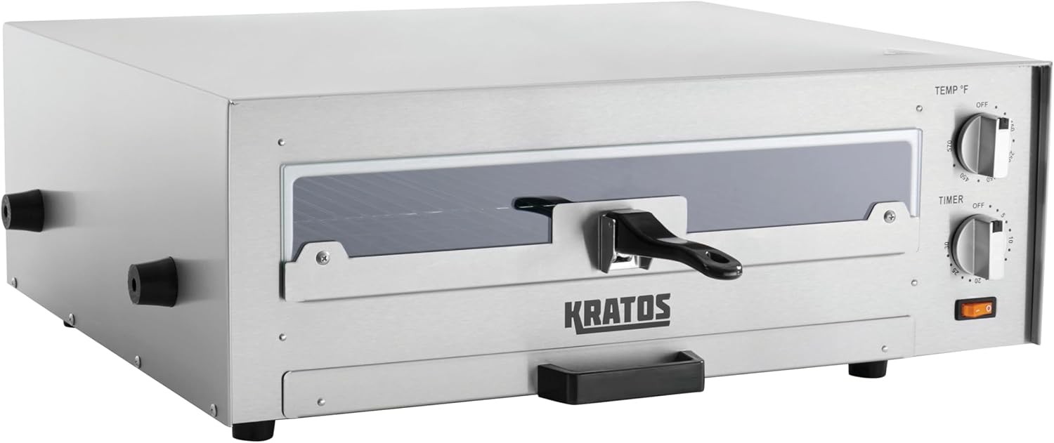 Kratos 29M-037 16″ Commercial Electric Countertop Pizza Oven, with Glass Door