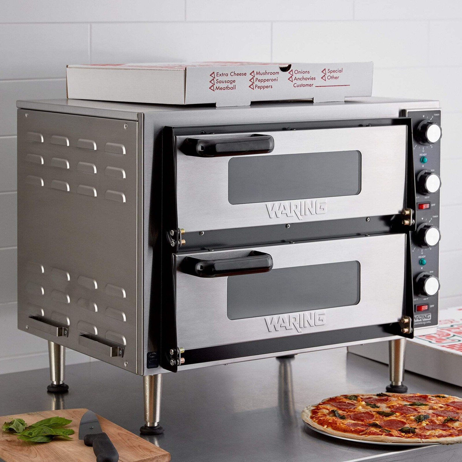 Waring Countertop Double Pizza / Snack Oven – 240V, 3500W
