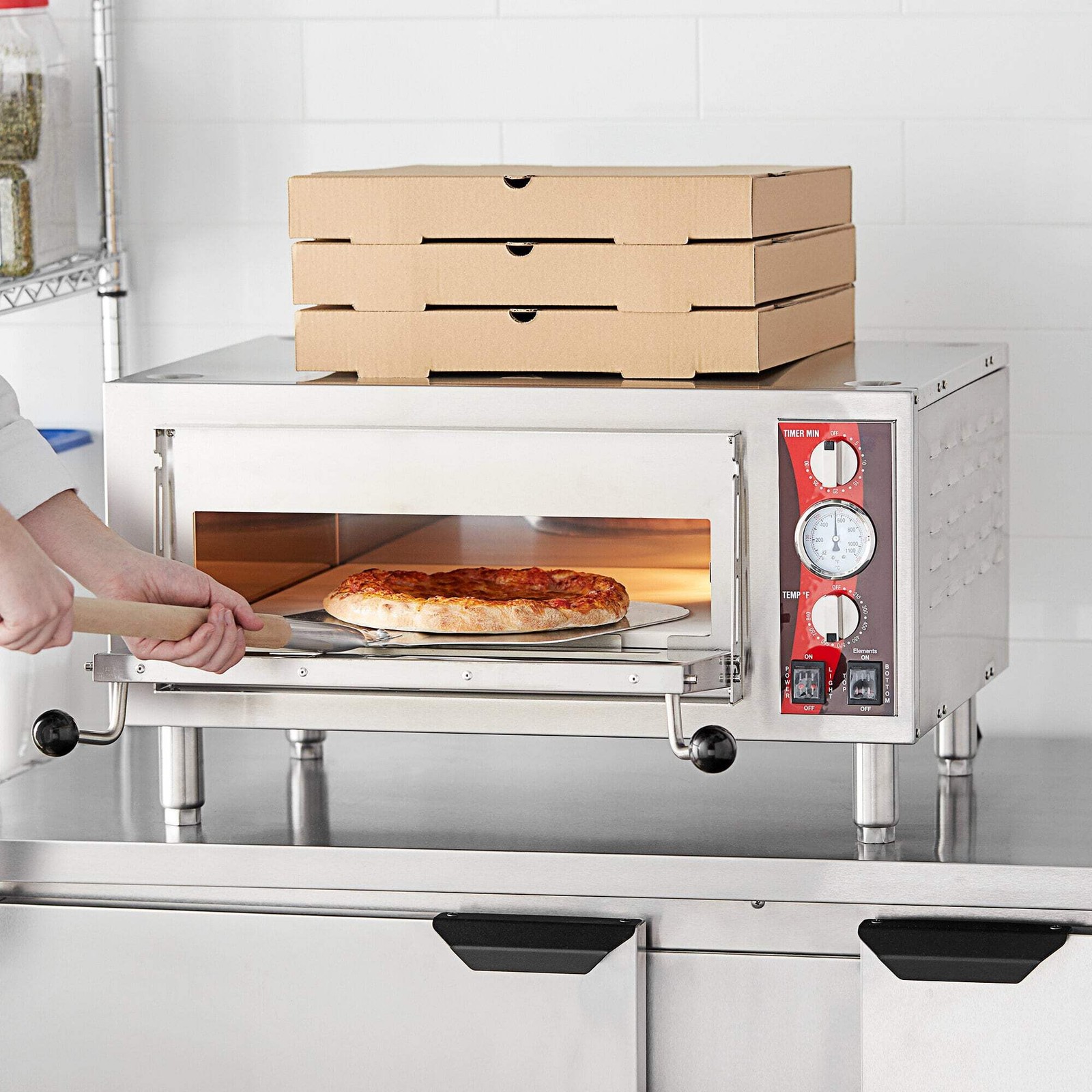 Single Deck Countertop Pizza/Bakery Oven – 1700W, 120V