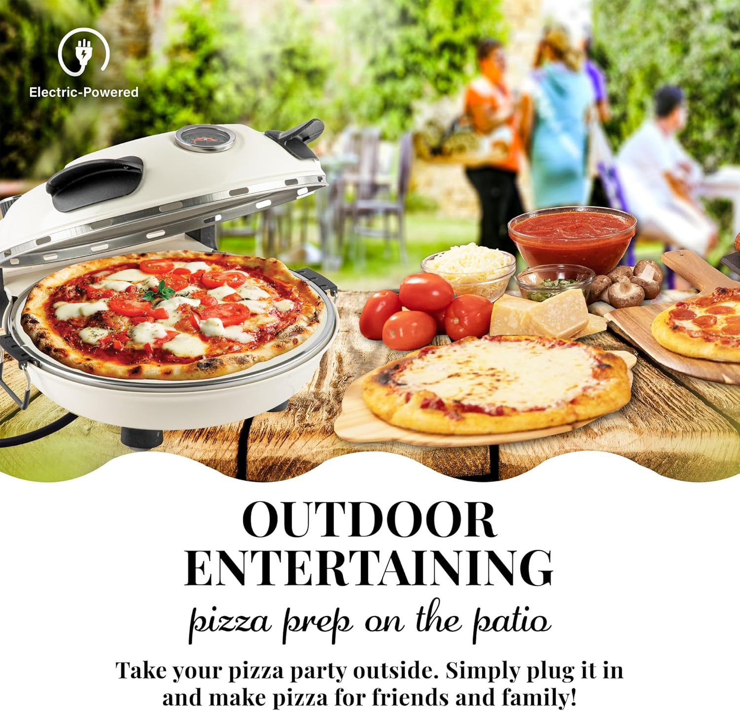 Crispy Crust 12″ Electric Pizza Oven – Perfect Stone Baked Pizza at Home