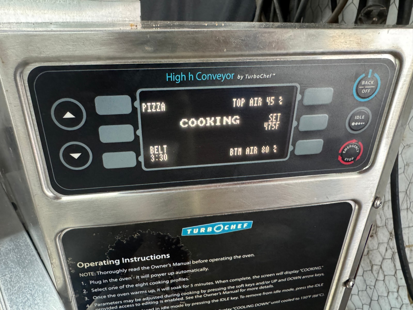 Turbochef HHC2020 High Speed Double Conveyor Pizza Oven Tested and Works