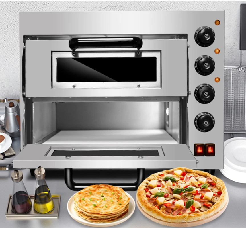 Electric Pizza Oven Countertop 16″ Double Deck Commercial Pizza Maker 110V 3000W
