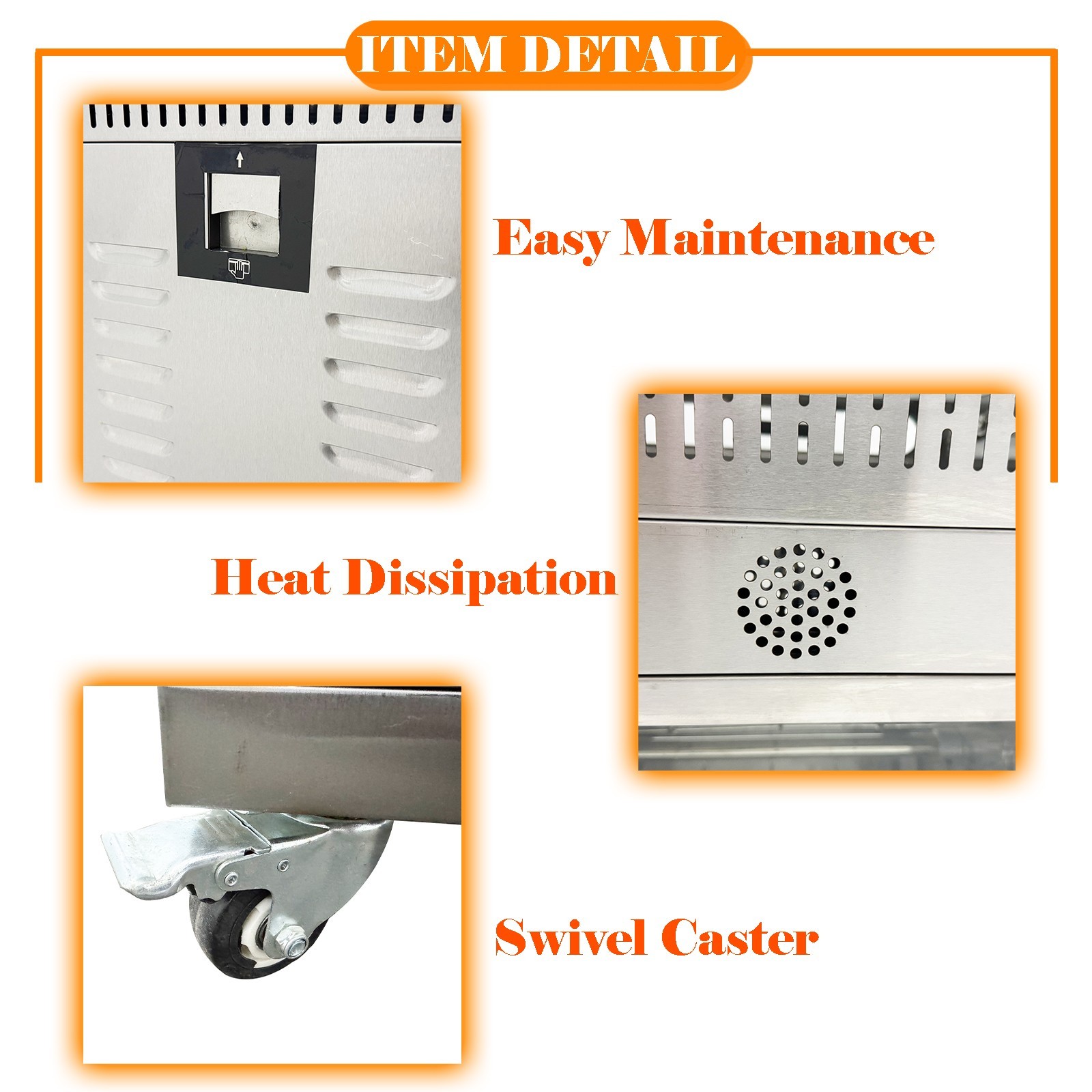 220V Corn Grill Double-Layer Thermal Rotary Corn Roaster Sweet Potato Oven