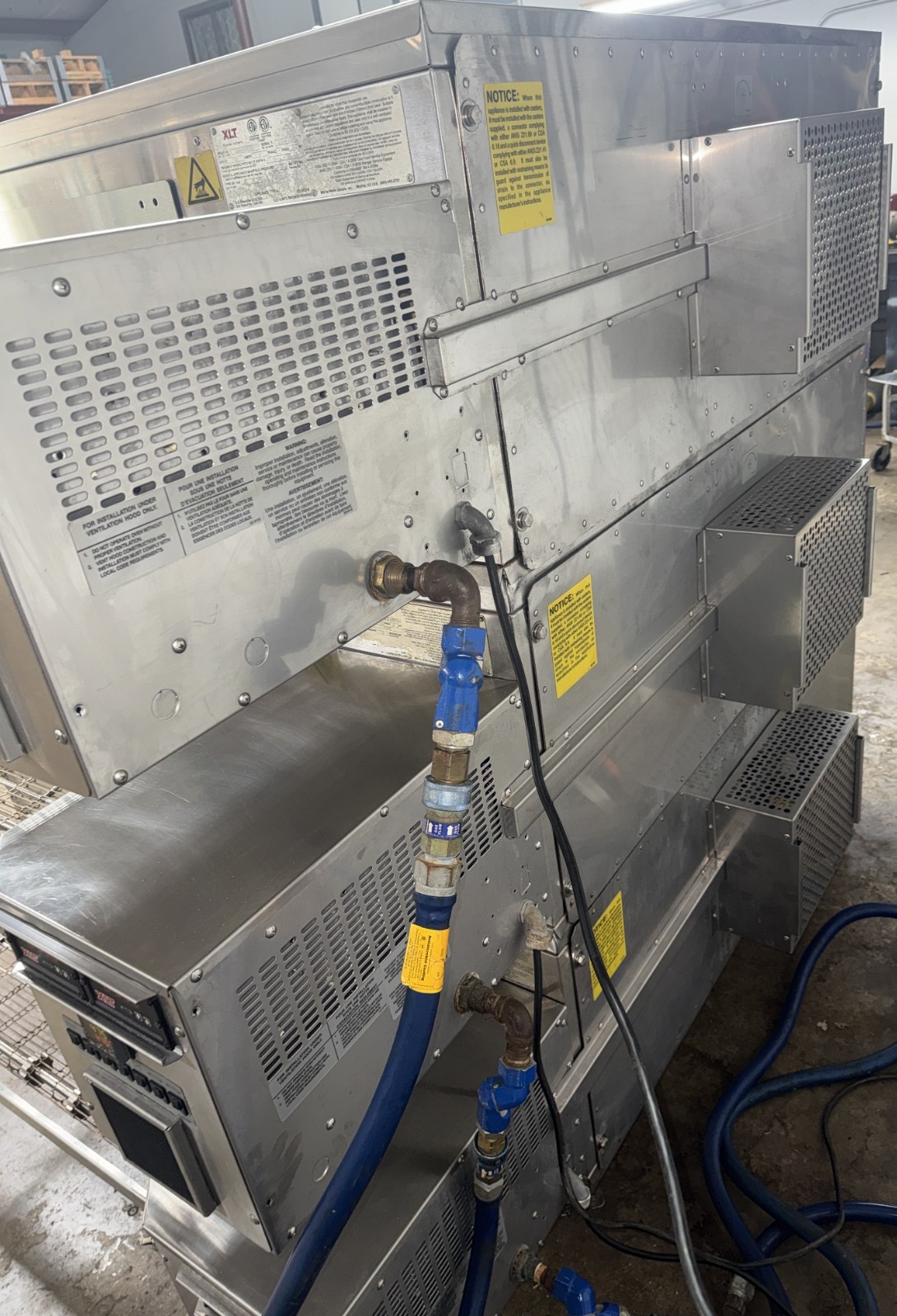 XLT 3855 Nat Gas Triple Stack Pizza Conveyor Ovens** Video Demo** W/SPLIT BELT