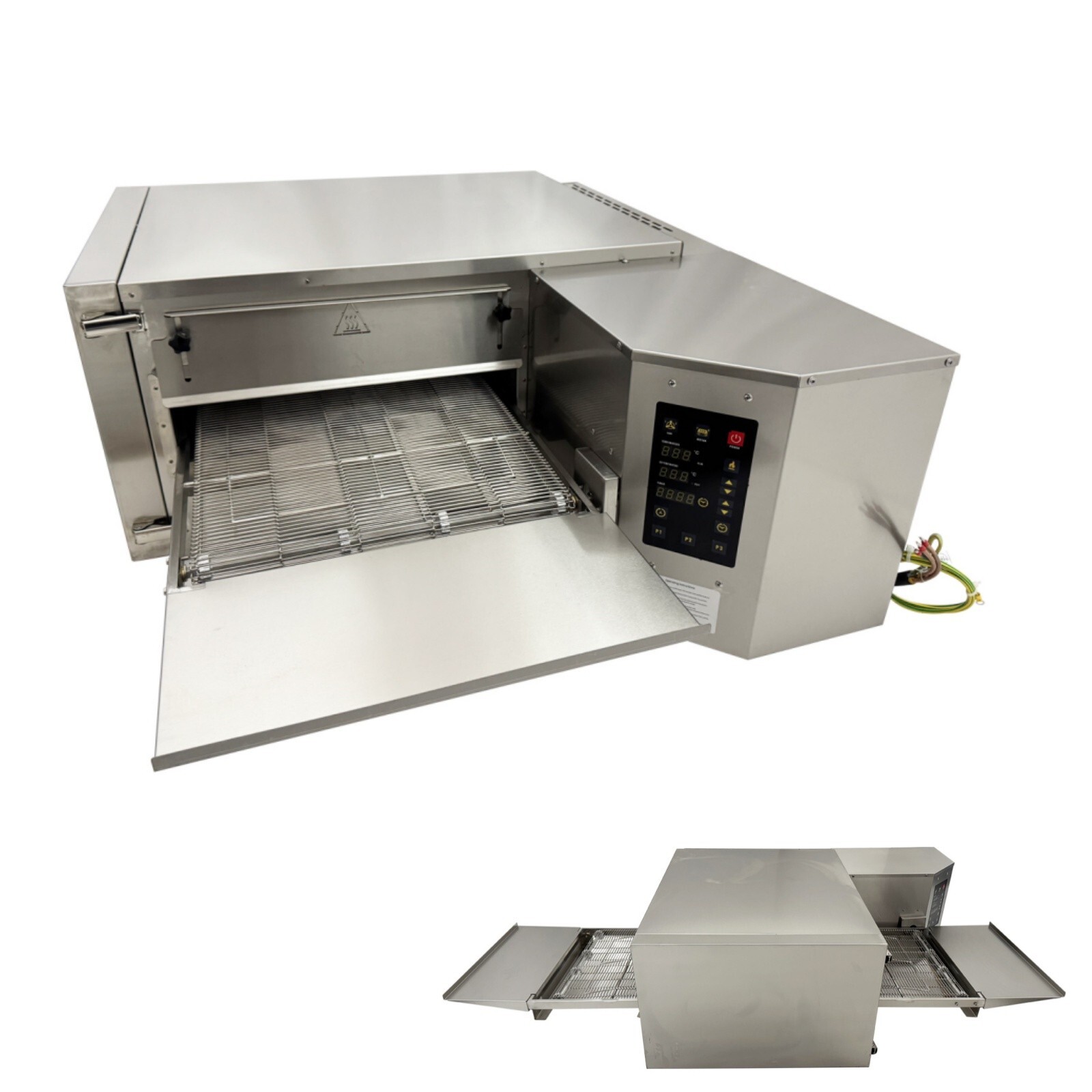 220V Electric Oven 18″ Pizza Oven Countertop Conveyor Stainless Steel Gas Stove