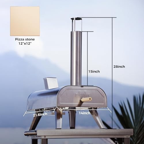 12″ Multi-Fuel Outdoor Pizza Oven – Wood, Gas, Electric