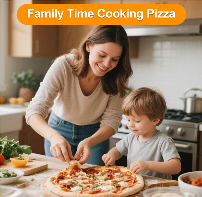Horno de pizza de interior, retro de 30 cm, calentamiento rápido a 400 °C, horno