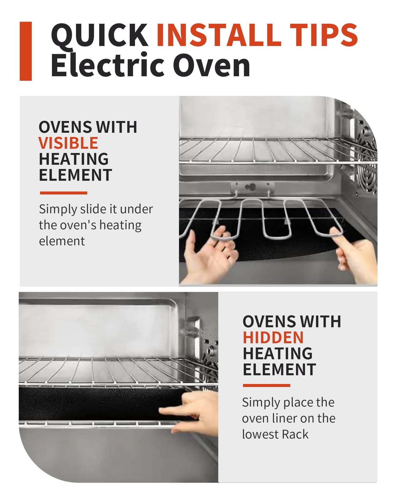 3 Pack Oven Liners for Bottom of Oven, 17×25″ Large 3 17”x25”, Black