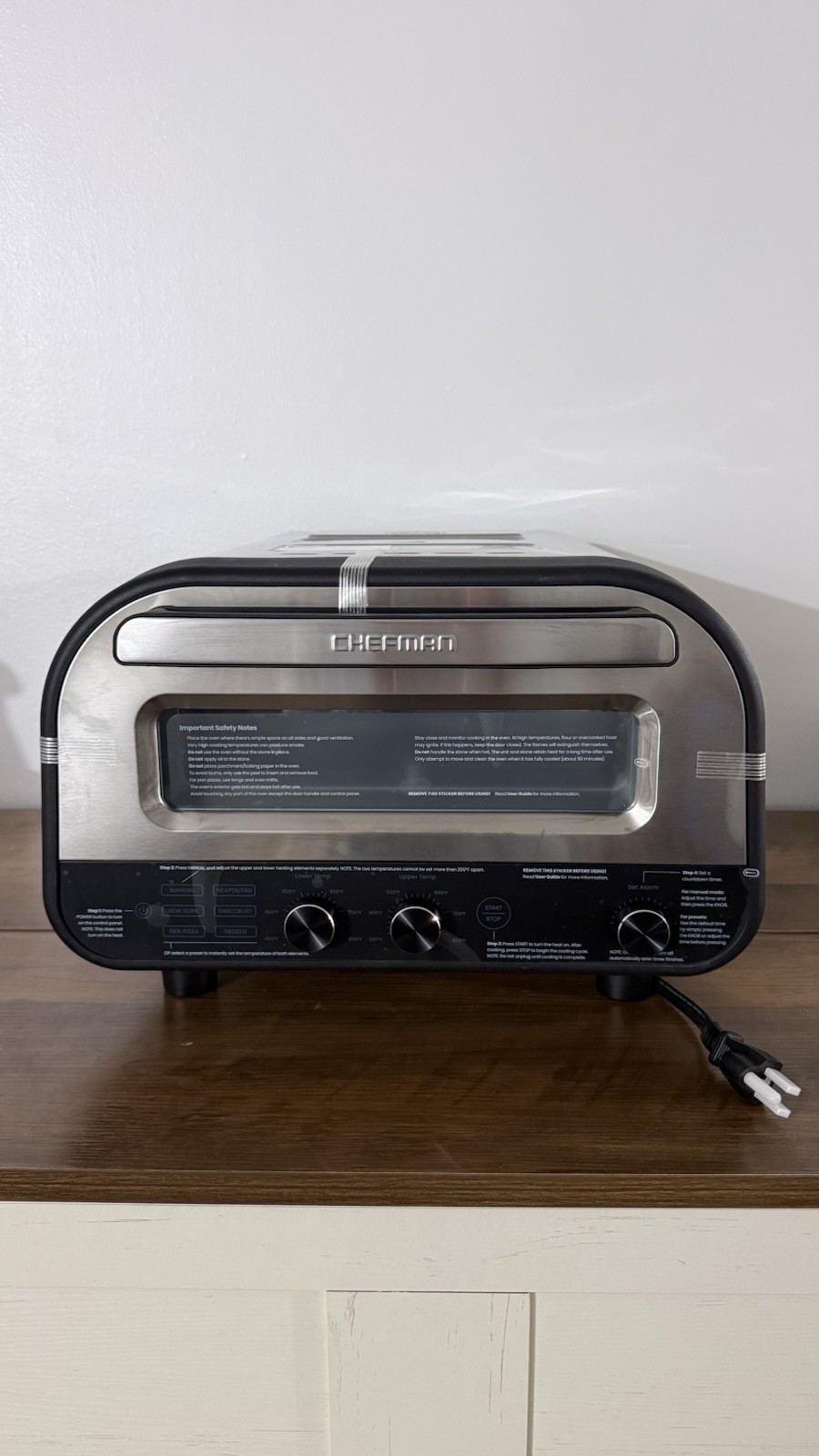 Chefman Indoor Pizza Oven Heats up to 800°F – Counter