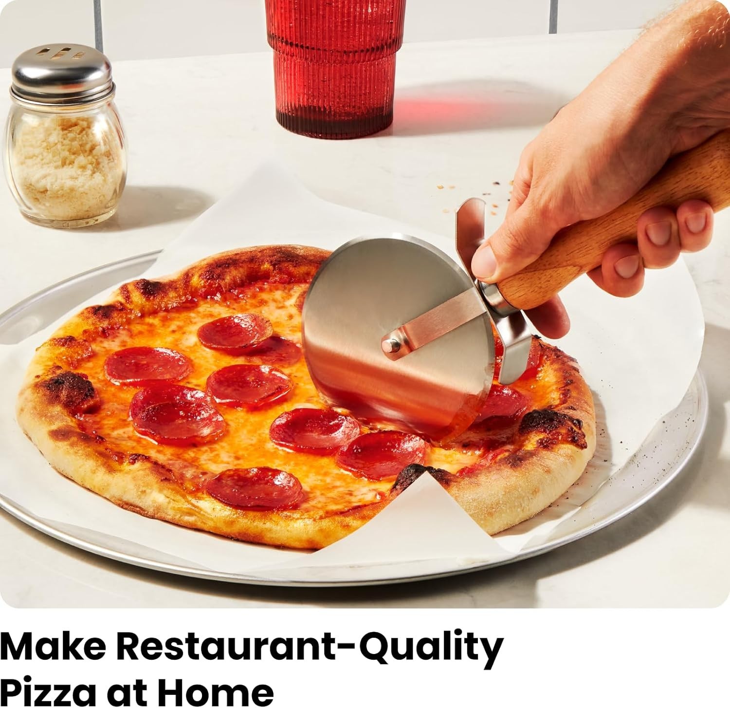 High-Heat Indoor Pizza Oven – Enjoy Perfect Pizzas with Stone and Peel Included