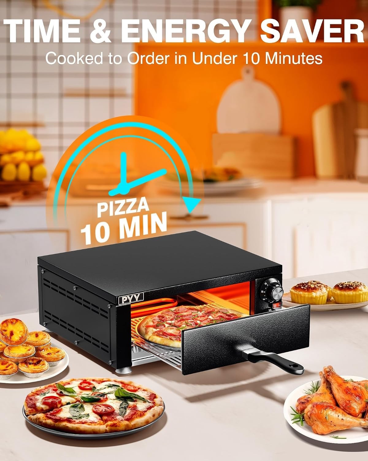 Electric Pizza Oven Indoor Countertop Pizza Oven Commercial Pizza Maker Machi…