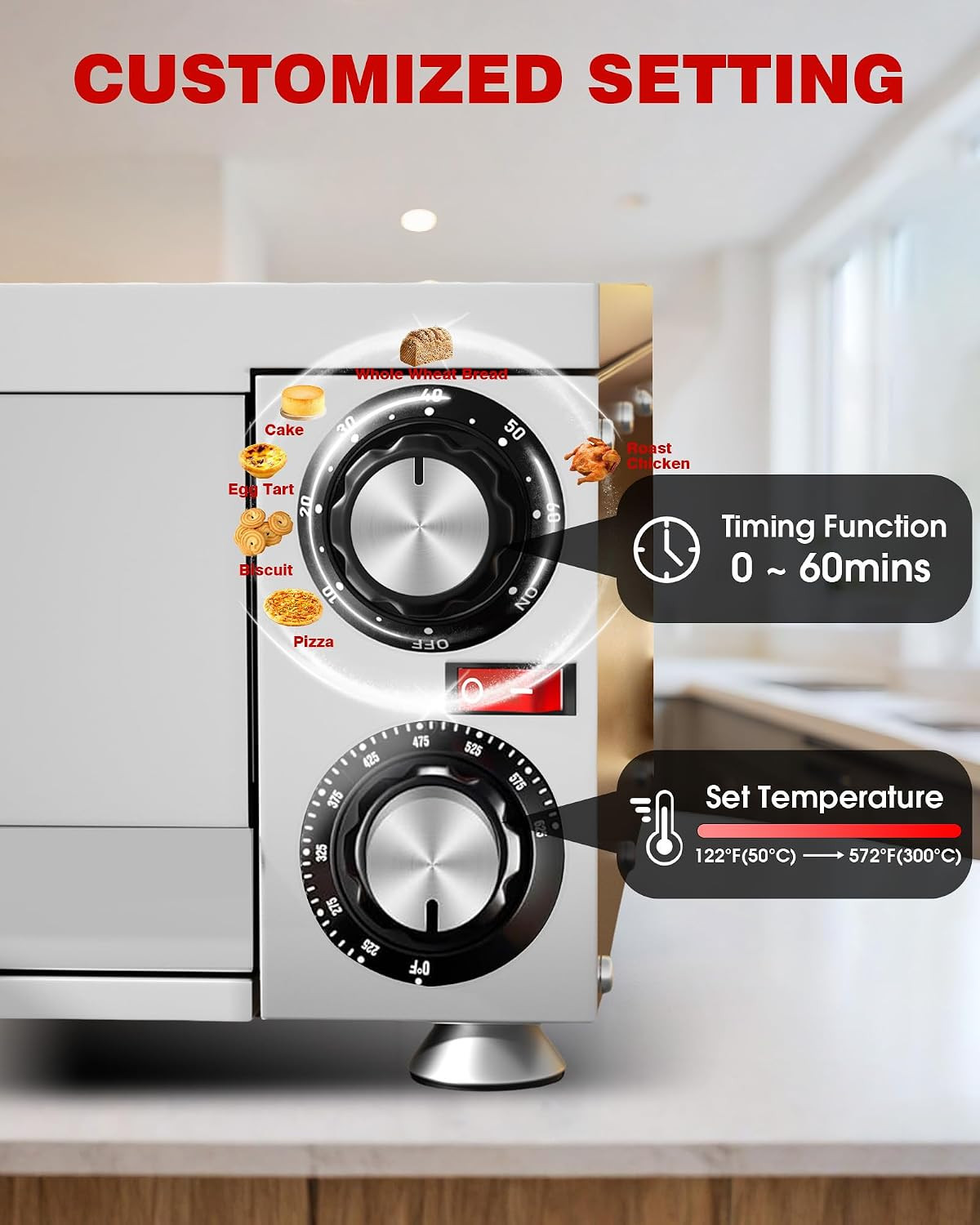 Pizza Oven Indoor – Electric Pizza Ovens Countertop Stainless Steel Commercial P