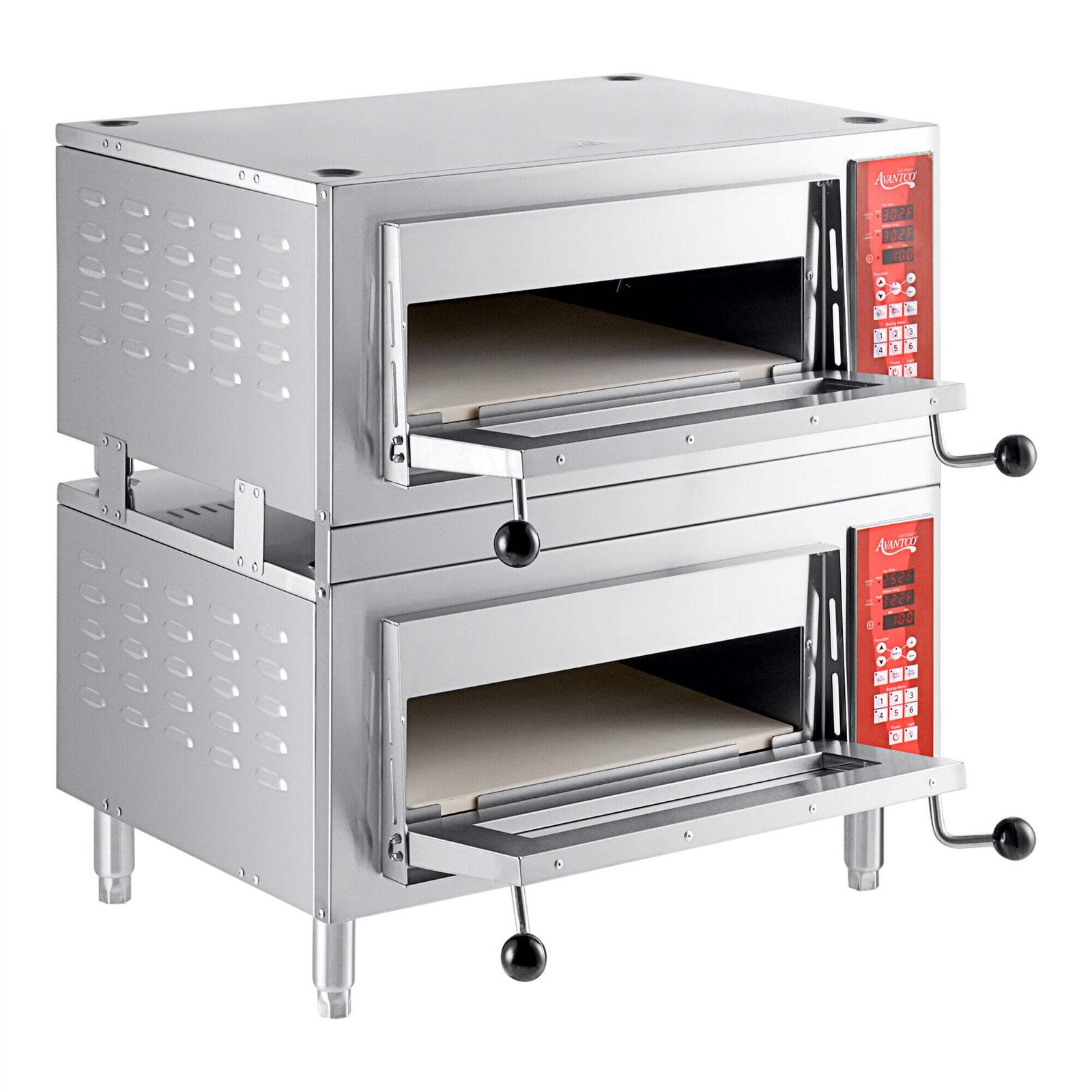 Double Deck Countertop Pizza / Bakery Oven w/ Two 18″ Chambers- (2) 1700W, 120V