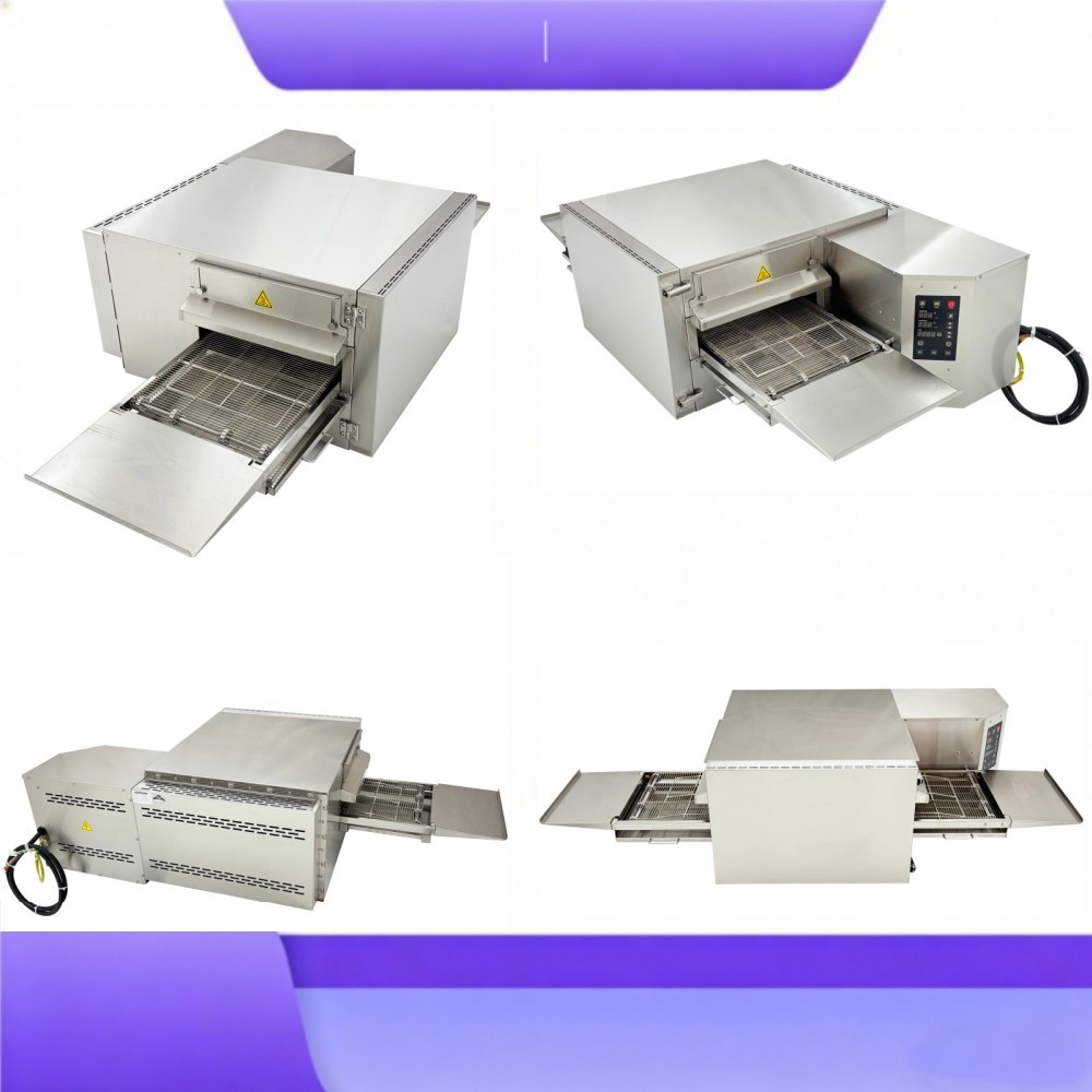 Hot Air Circulation Commercial Pizza Oven 9KW Fast Baking Conveyor Pizza Making