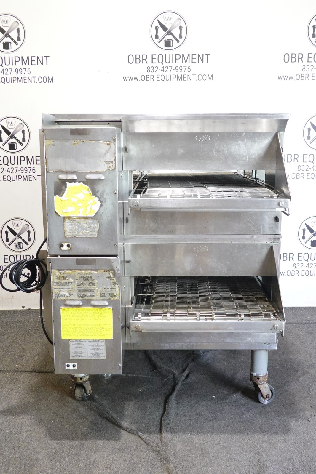 MIDDLEBY MARSHALL DOUBLE STACK PROPANE GAS PIZZA OVEN MODEL PS636G (R TO L)