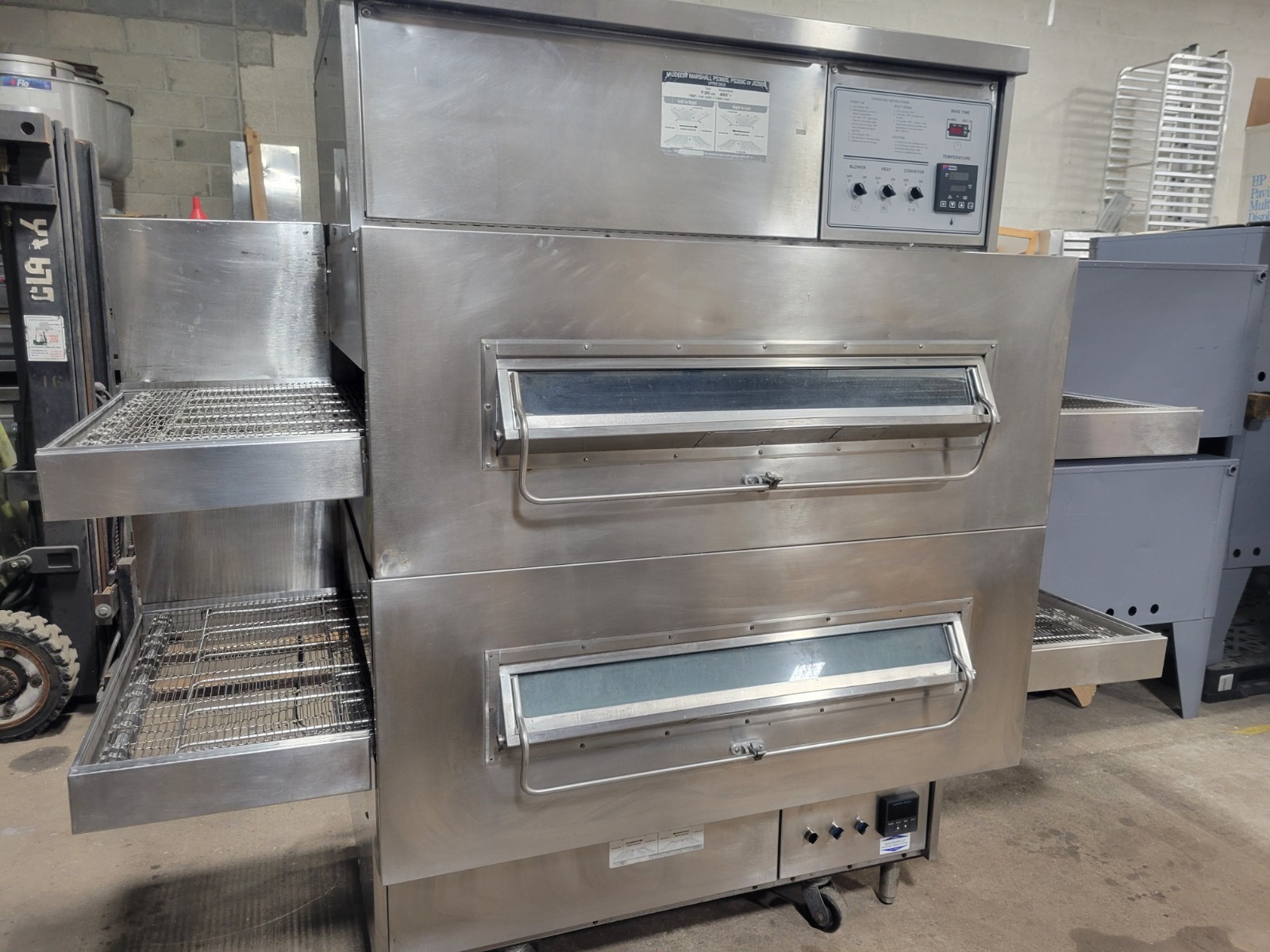 MIDDLEBY MARSHALL PS360-S DOUBLE DECK CONVEYOR PIZZA OVEN 32″ BELTS NAT GAS