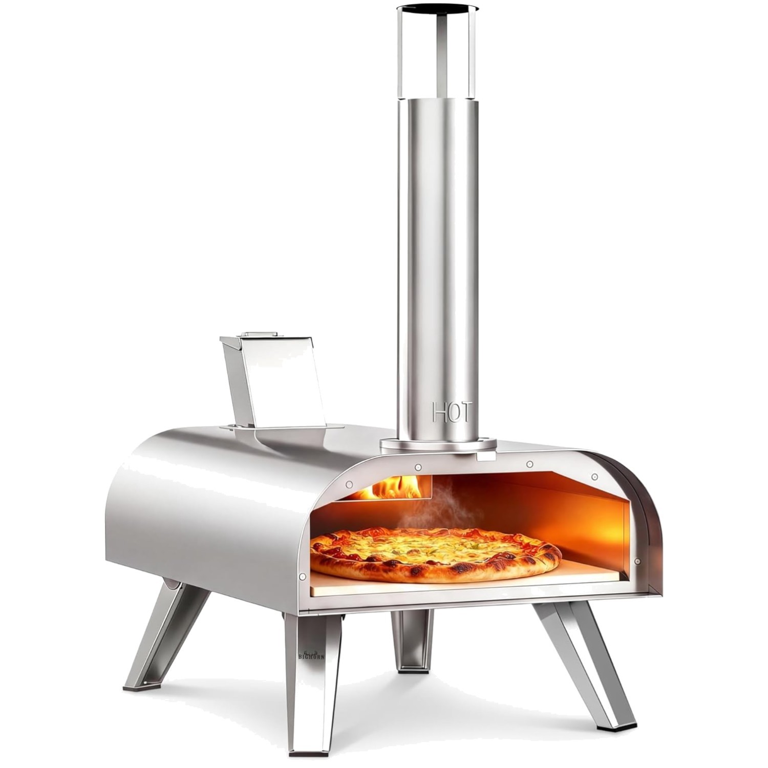 12″ Multi-Fuel Outdoor Pizza Oven – Wood, Gas, Electric